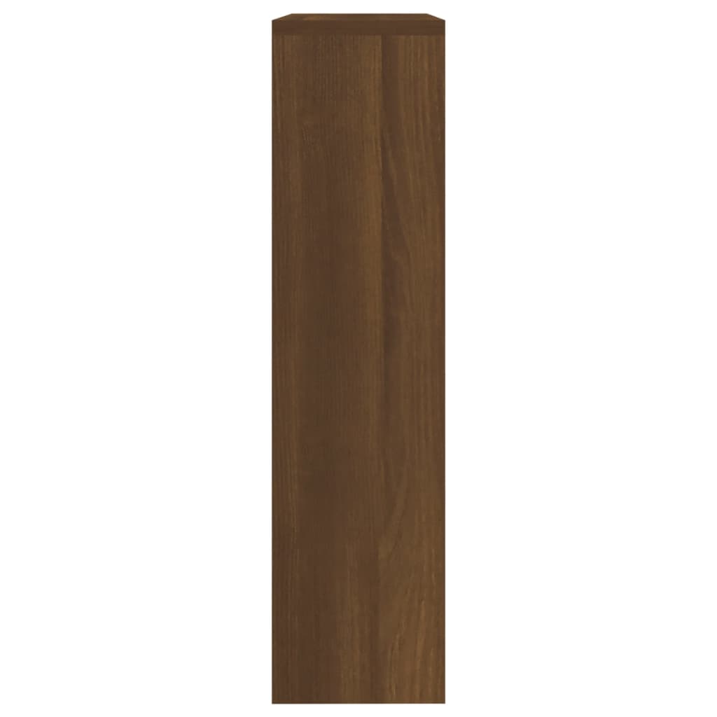 Armoire à chaussures miroir à 2 niveaux Chêne marron 63x17x67cm - XIOS