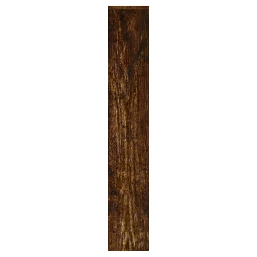Armoire à chaussures miroir 3 niveaux Chêne fumé 63x17x102,5 cm - XIOS