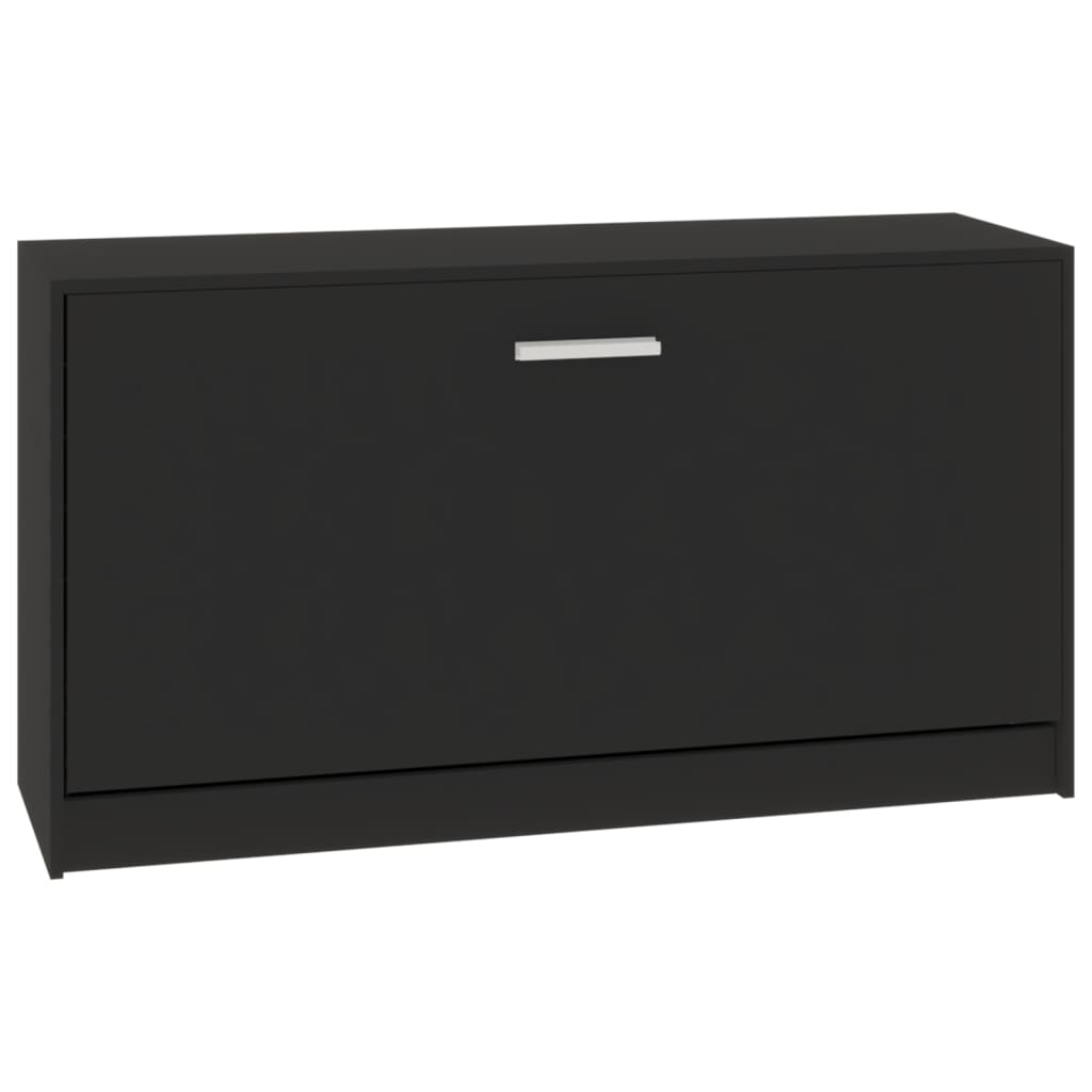 Banc à chaussures Noir 80x24x45 cm Bois d'ingénierie - XIOS