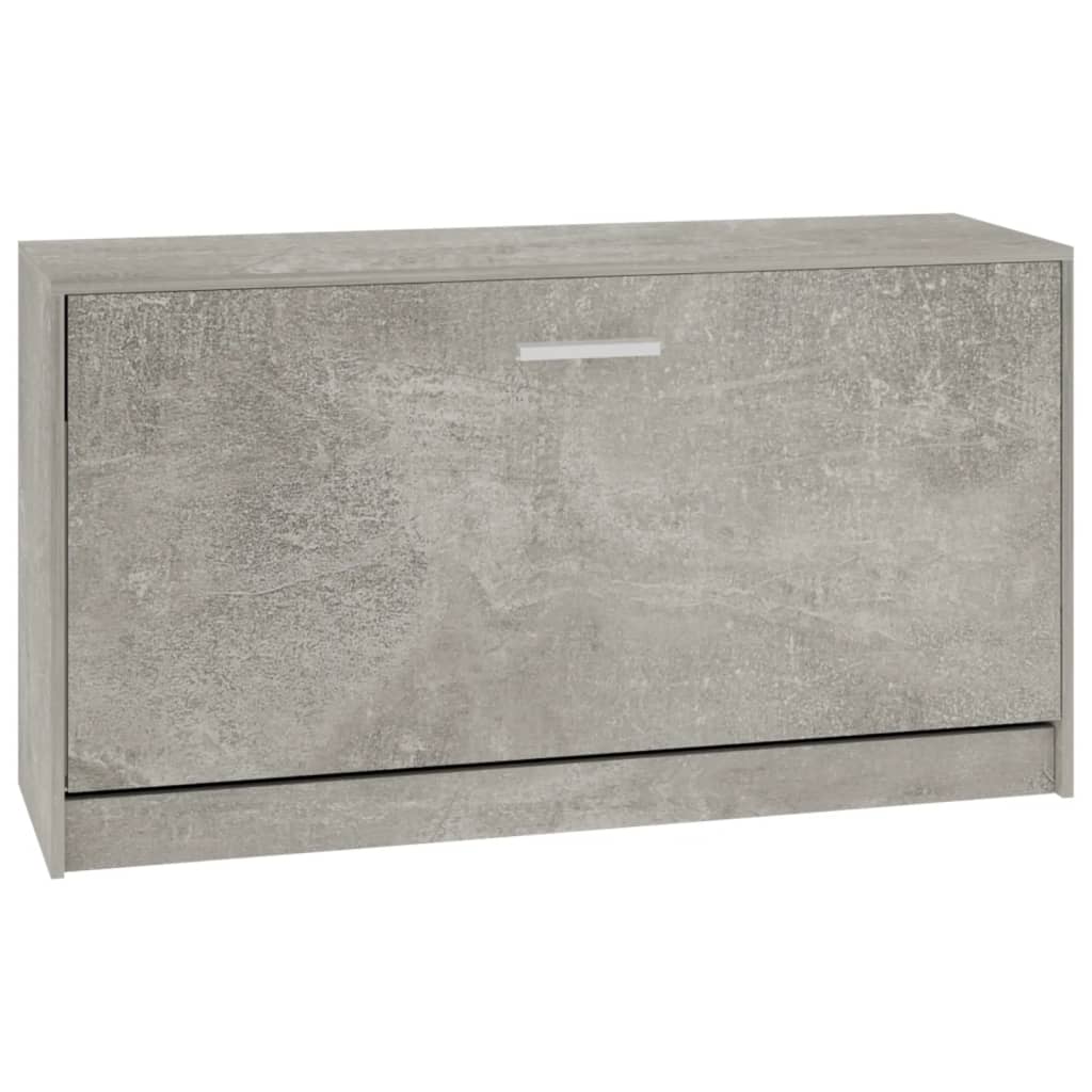 Banc à chaussures Gris béton 80x24x45 cm Bois d'ingénierie - XIOS