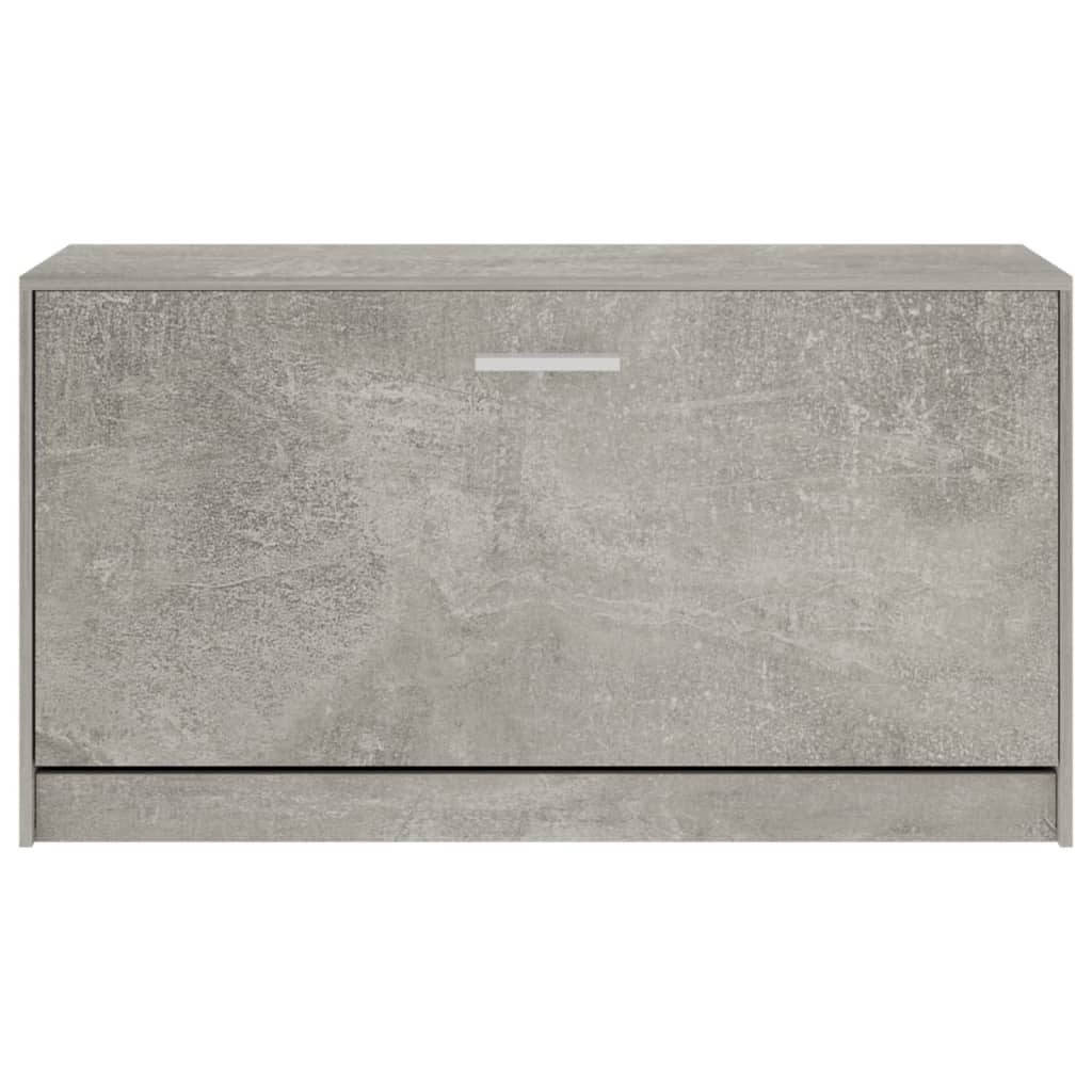 Banc à chaussures Gris béton 80x24x45 cm Bois d'ingénierie - XIOS