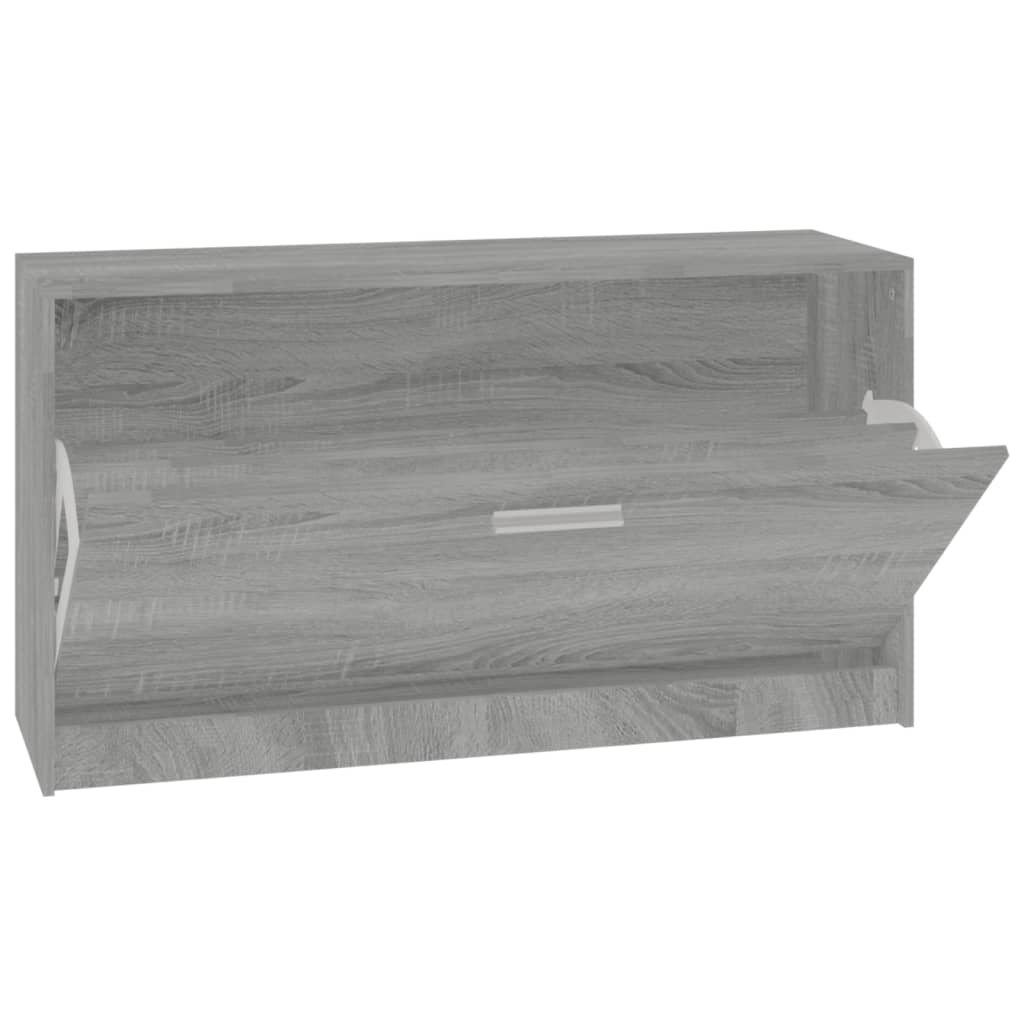Banc à chaussures Sonoma gris 80x24x45 cm Bois d'ingénierie - XIOS