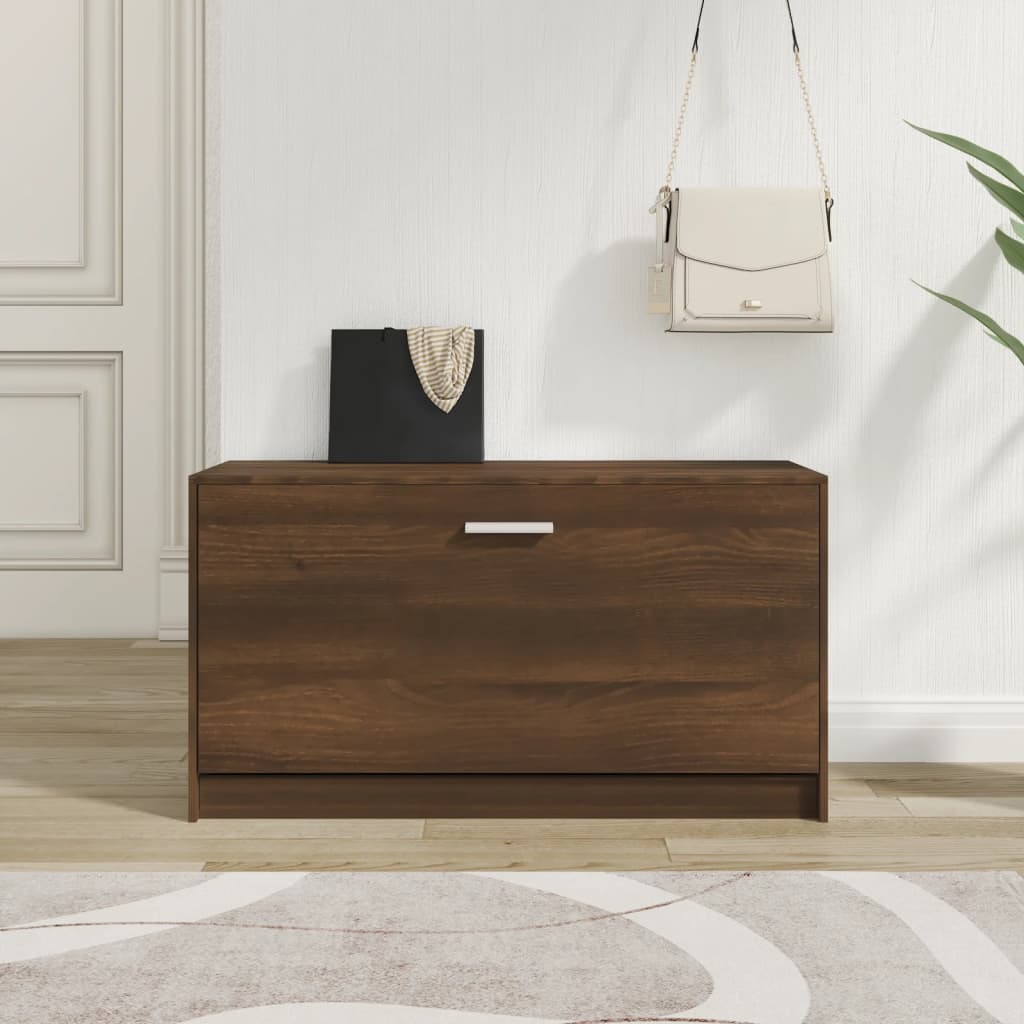 Banc à chaussures Chêne marron 80x24x45 cm Bois d'ingénierie - XIOS