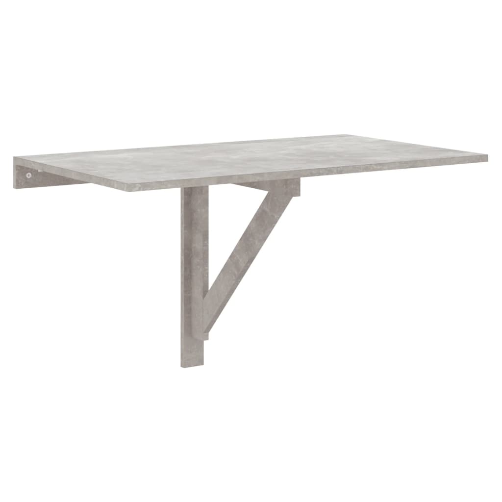 Table murale pliable Gris béton 100x60x56 cm Bois d'ingénierie Tables pliantes vidaXL