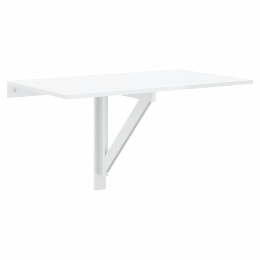 Table murale pliable Blanc brillant 100x60x56cm Bois ingénierie Tables pliantes vidaXL