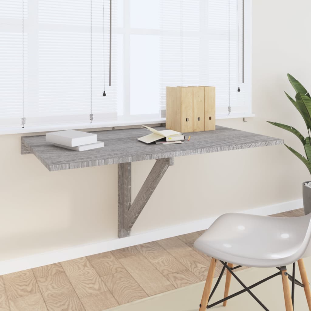 Table murale pliable Sonoma gris 100x60x56 cm Bois d'ingénierie Tables pliantes vidaXL