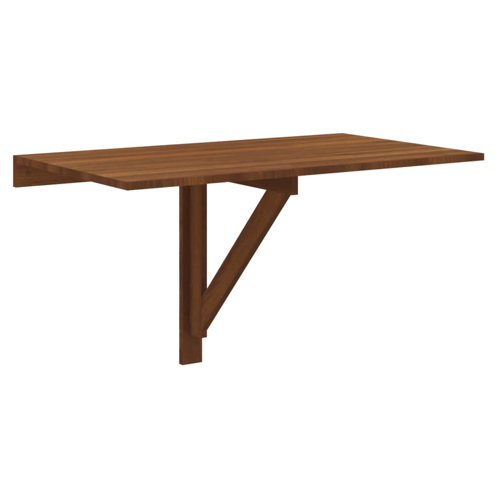 Table murale pliable Chêne marron 100x60x56cm Bois d'ingénierie Tables pliantes vidaXL
