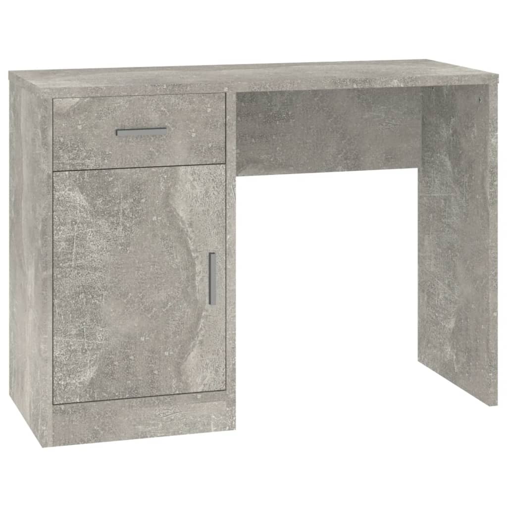 Bureau avec tiroir et armoire Gris béton 100x40x73 cm - XIOS