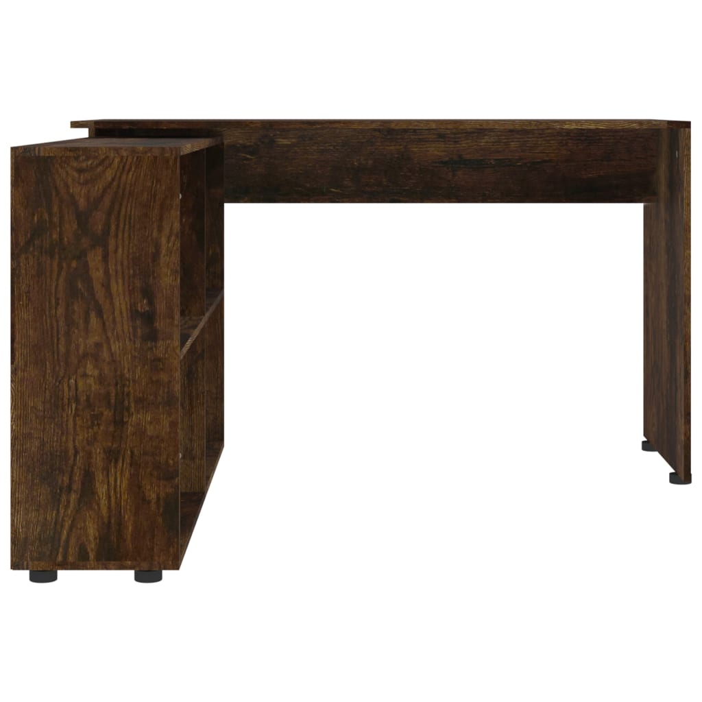 Bureau d'angle Chêne fumé Bois d'ingénierie Bureaux vidaXL   