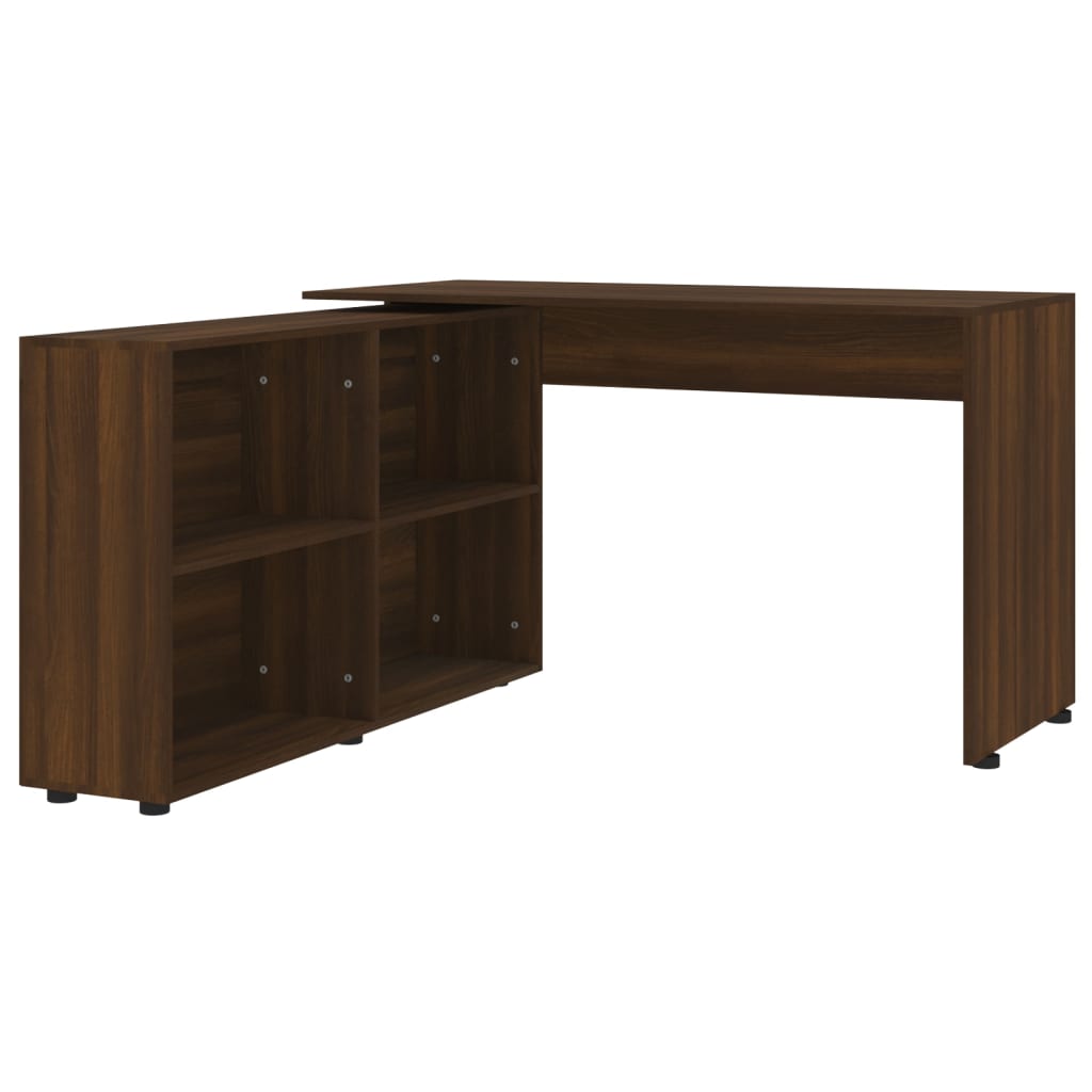 Bureau d'angle Chêne marron Bois d'ingénierie Bureaux vidaXL   