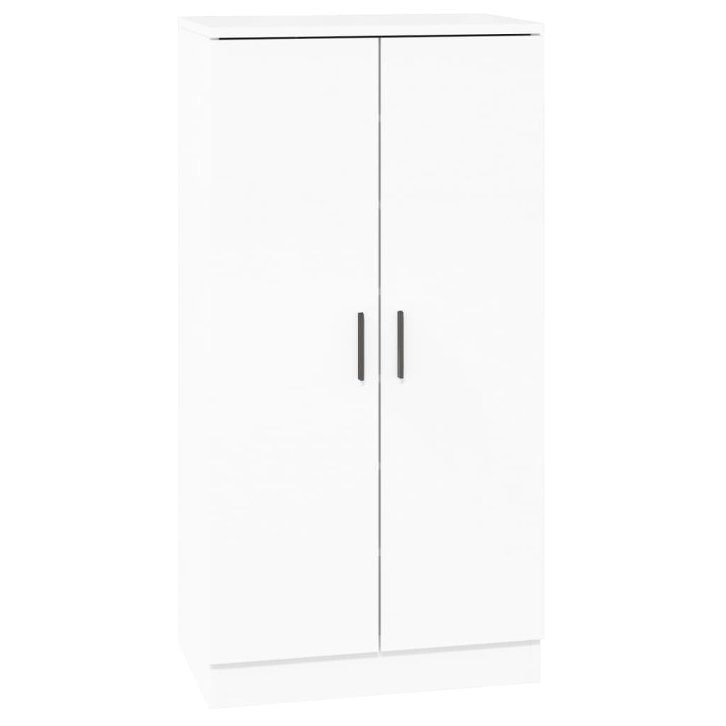 Armoire à chaussure Blanc brillant 55x35x108 cm Bois ingénierie - XIOS