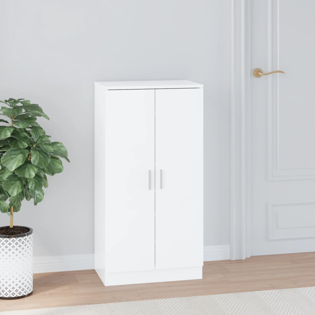 Armoire à chaussure Blanc brillant 55x35x108 cm Bois ingénierie - XIOS