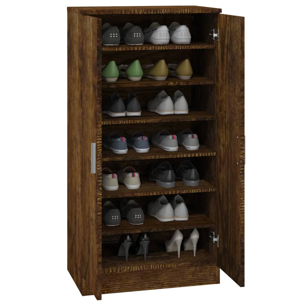 Armoire à chaussures Chêne fumé 55x35x108 cm Bois d'ingénierie - XIOS