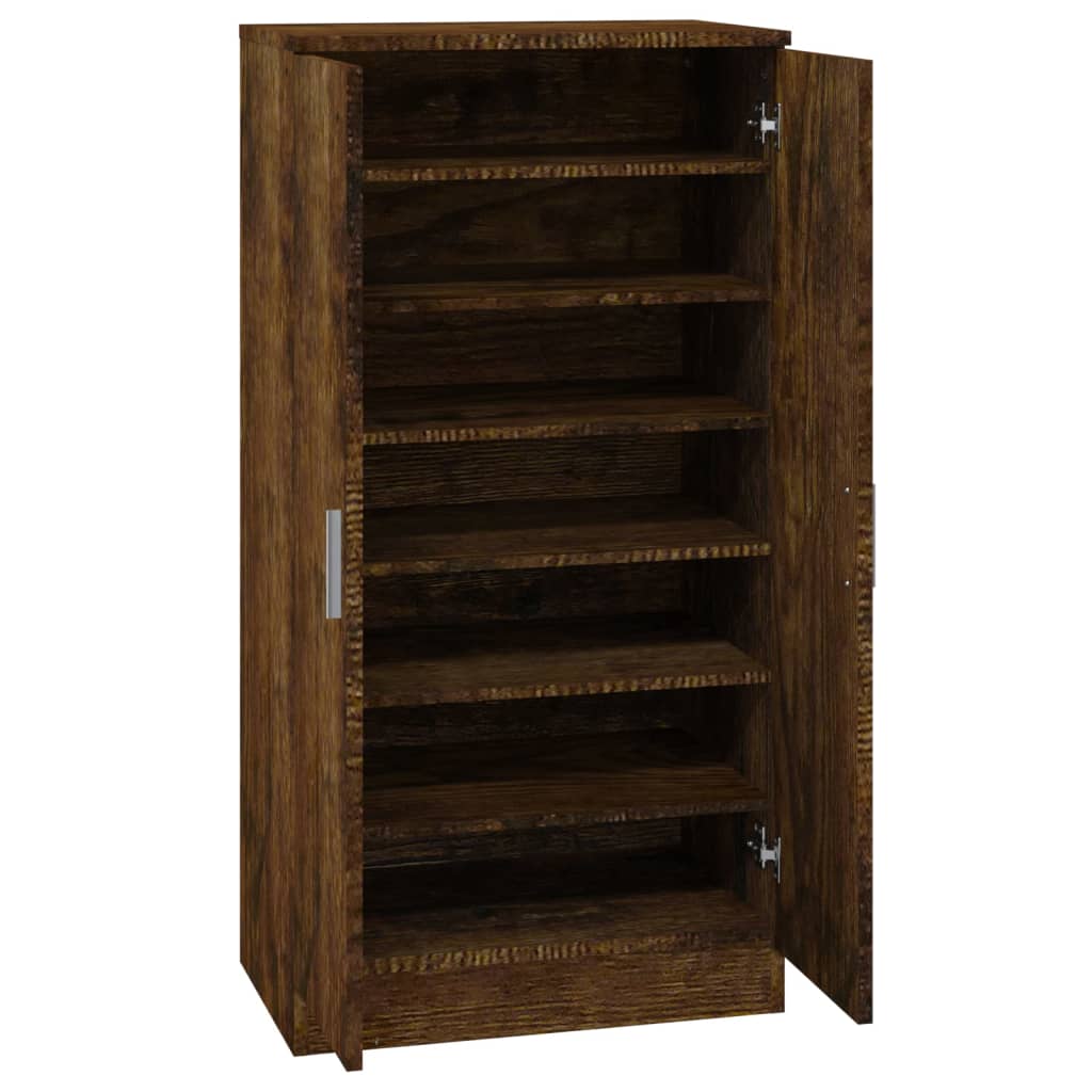 Armoire à chaussures Chêne fumé 55x35x108 cm Bois d'ingénierie - XIOS