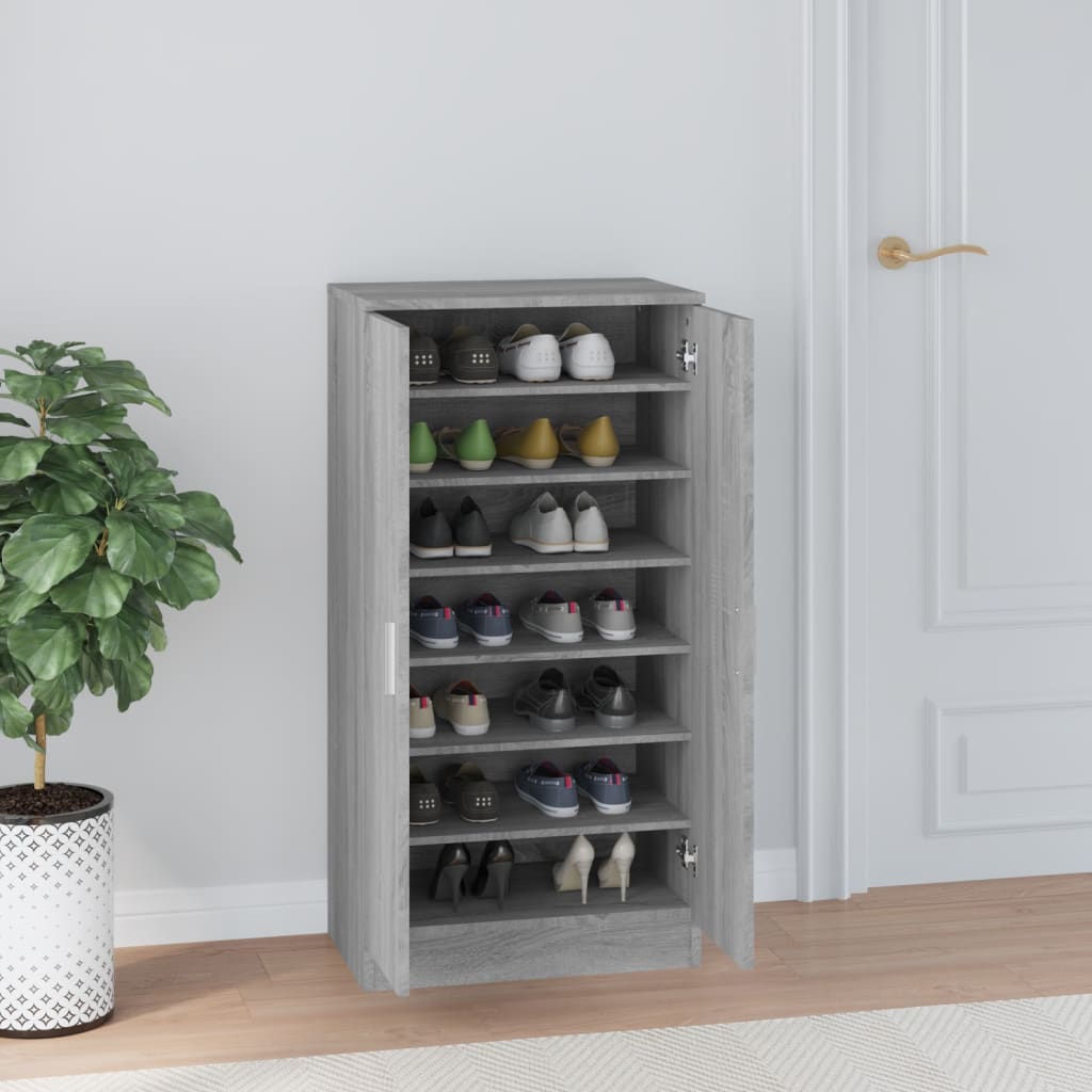 Armoire à chaussures Sonoma gris 55x35x108 cm Bois d'ingénierie - XIOS