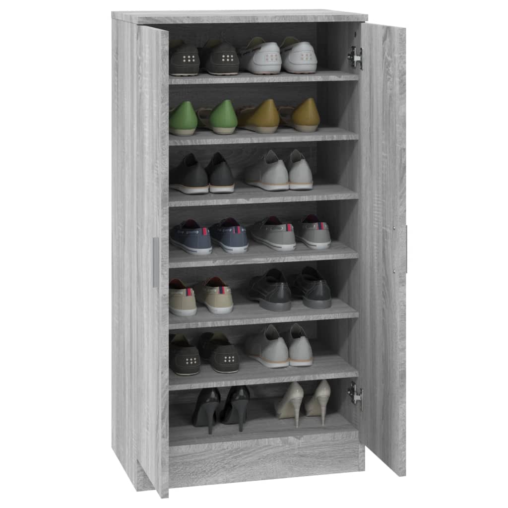 Armoire à chaussures Sonoma gris 55x35x108 cm Bois d'ingénierie - XIOS