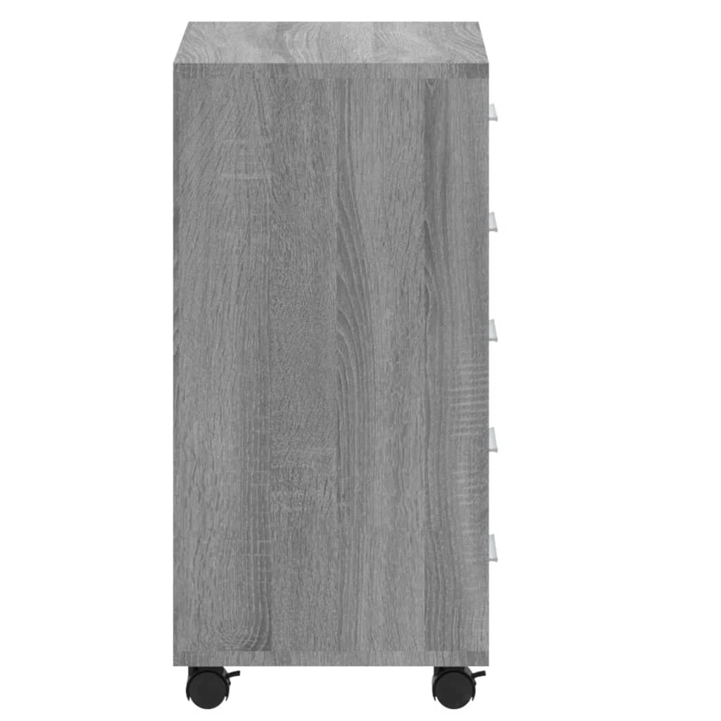Armoire à tiroirs avec roulettes Sonoma gris Bois d'ingénierie - XIOS