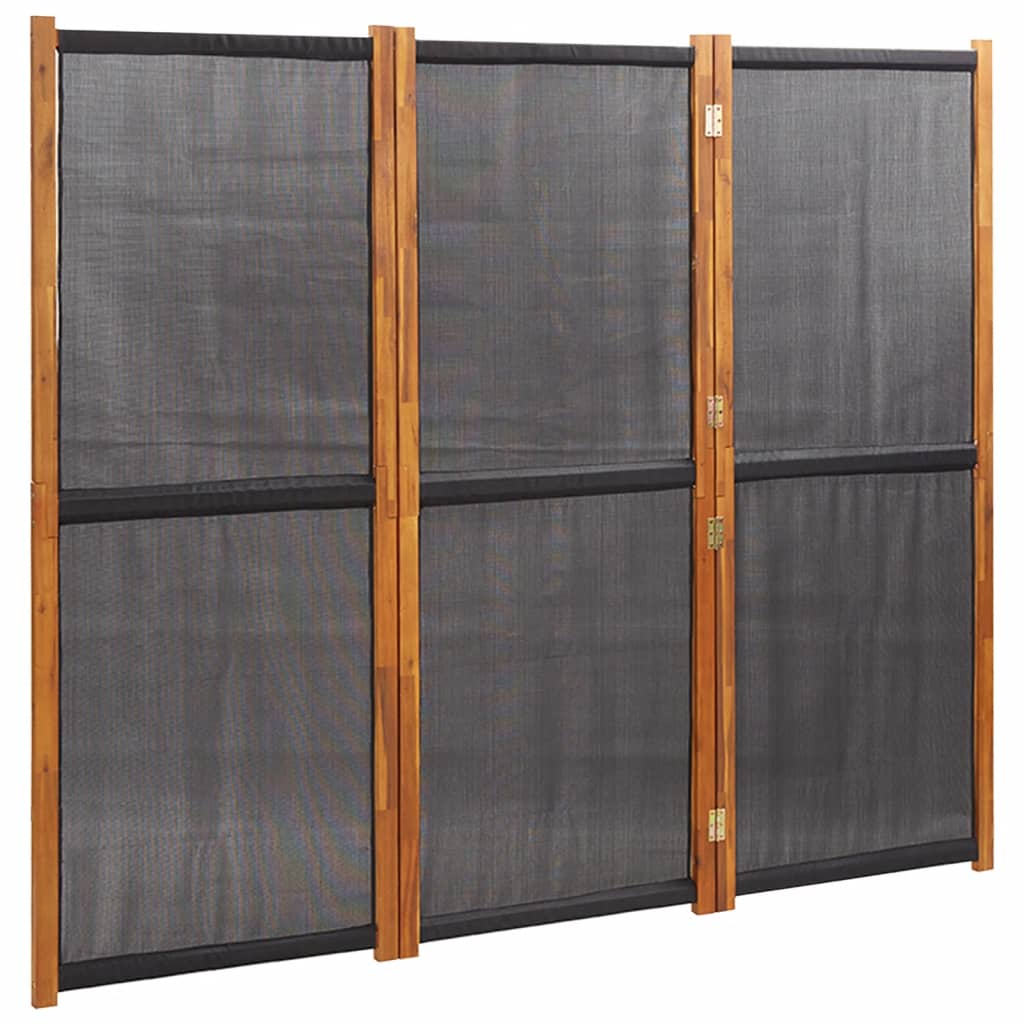 Cloison de séparation 3 panneaux Noir 210x180 cm - XIOS