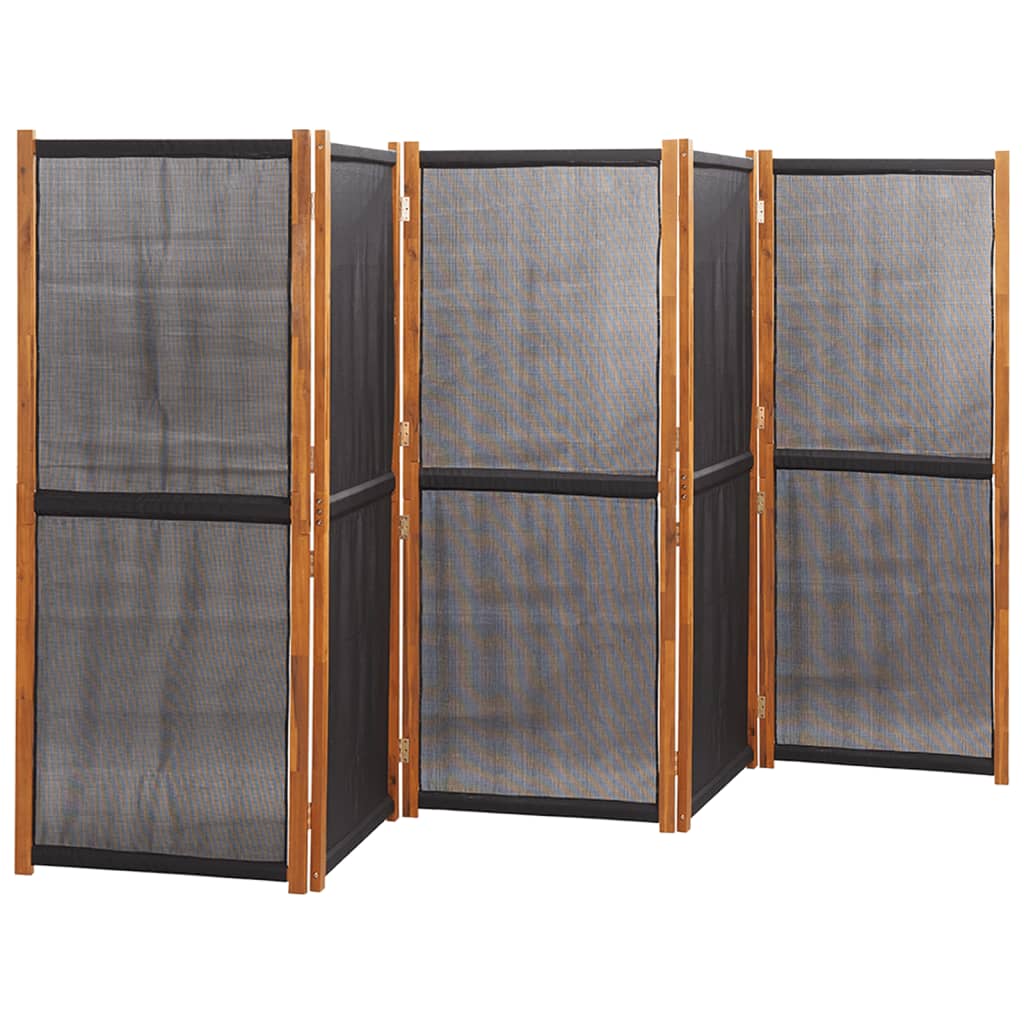 Cloison de séparation 5 panneaux Noir 350x180 cm - XIOS