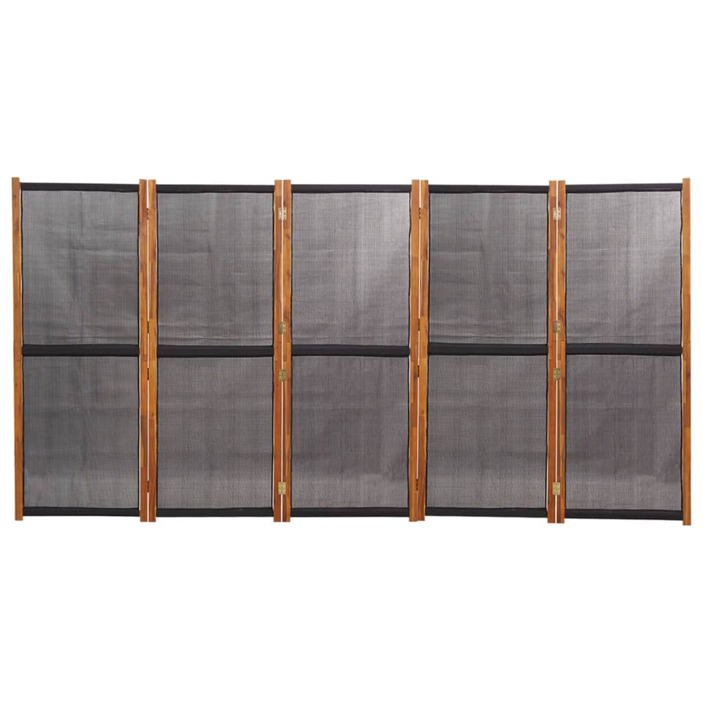 Cloison de séparation 5 panneaux Noir 350x180 cm - XIOS