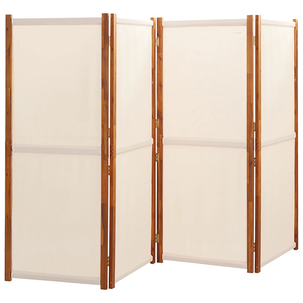 Cloison de séparation 4 panneaux Blanc crème 280x180 cm XIOS
