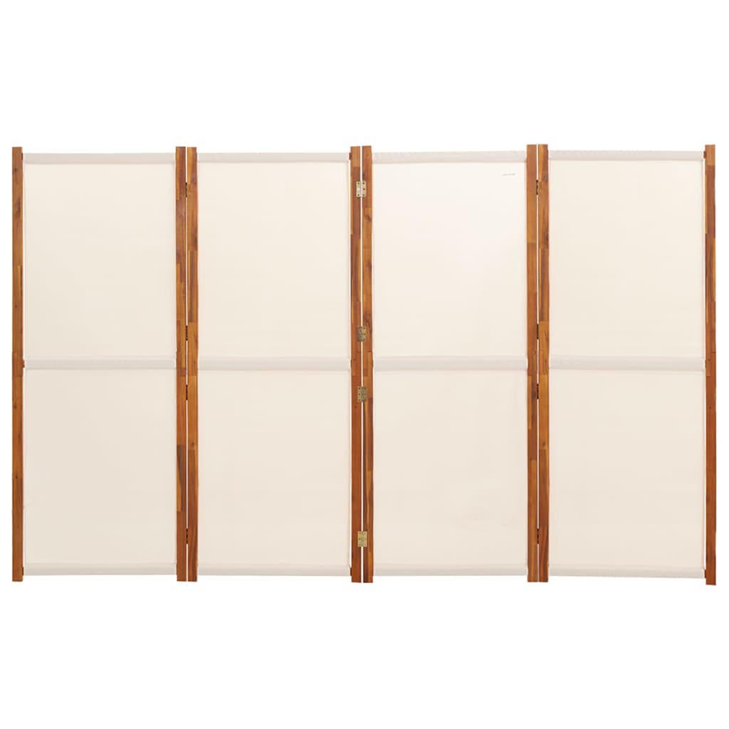 Cloison de séparation 4 panneaux Blanc crème 280x180 cm XIOS
