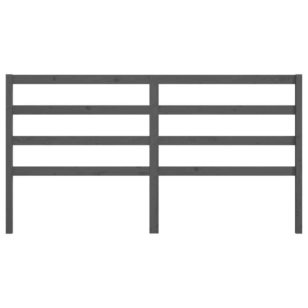 Tête de lit Gris 206x4x100 cm Bois massif de pin - XIOS