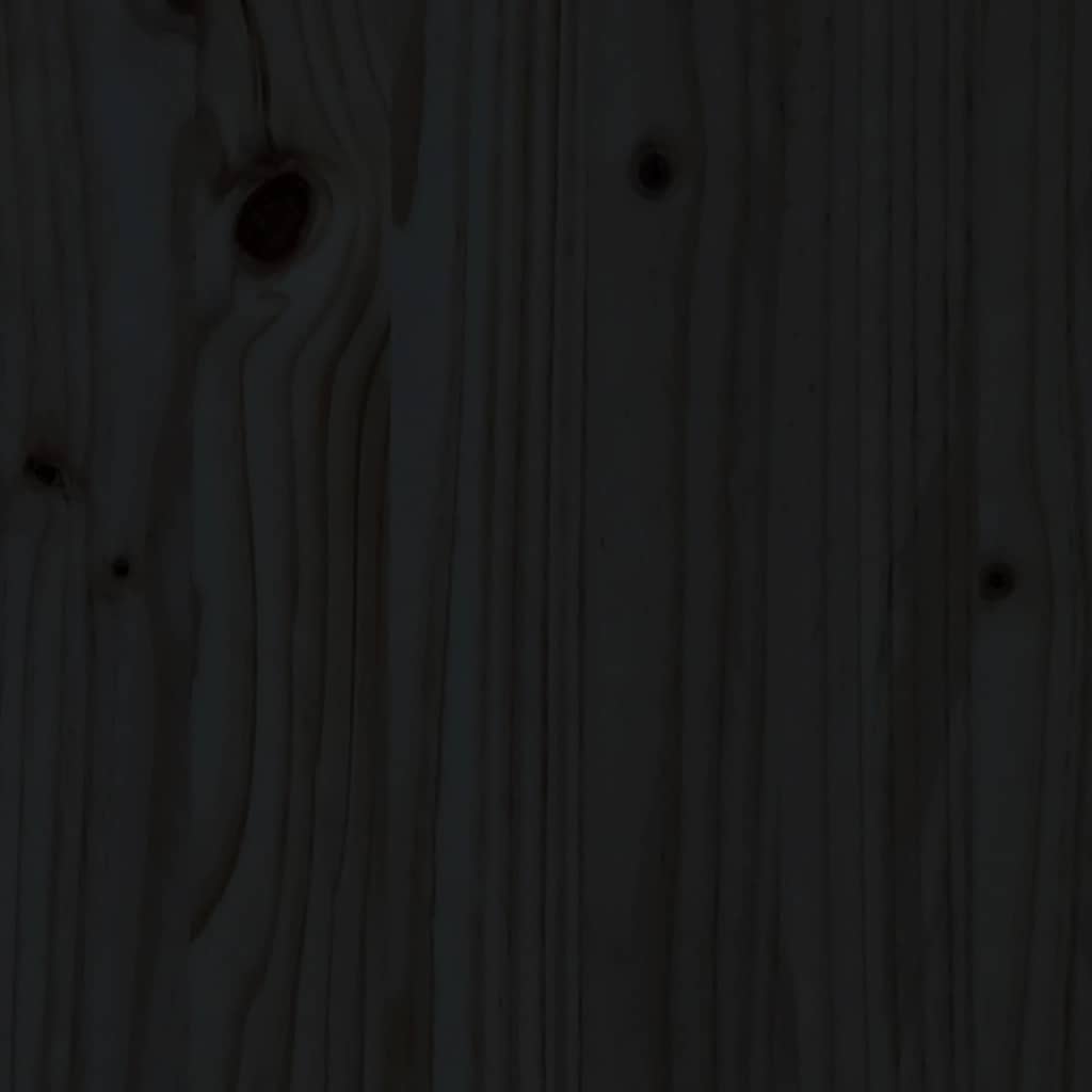 Tête de lit Noir 186x4x100 cm Bois massif de pin - XIOS