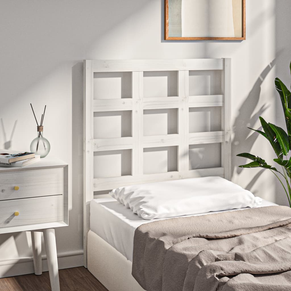 Tête de lit Blanc 80,5x4x100 cm Bois massif de pin - XIOS
