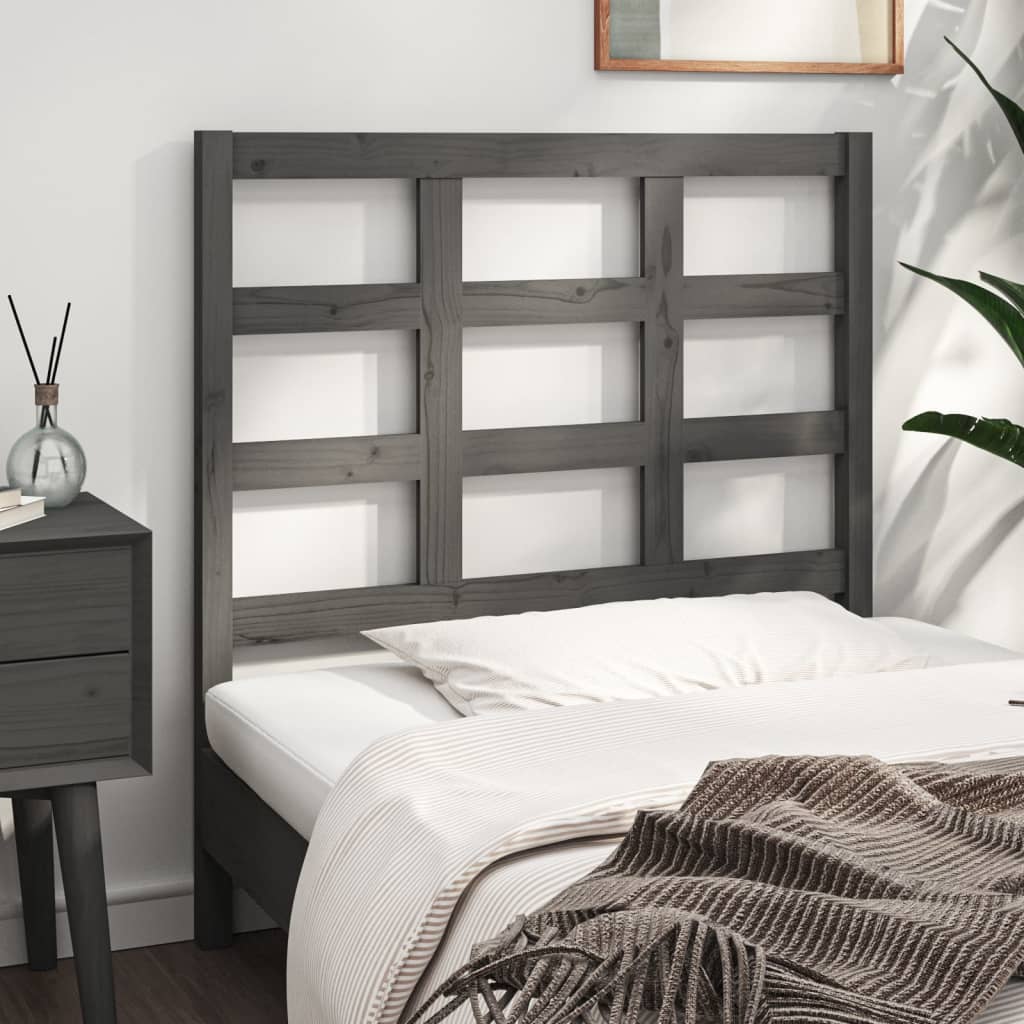 Tête de lit Gris 95,5x4x100 cm Bois massif de pin - XIOS