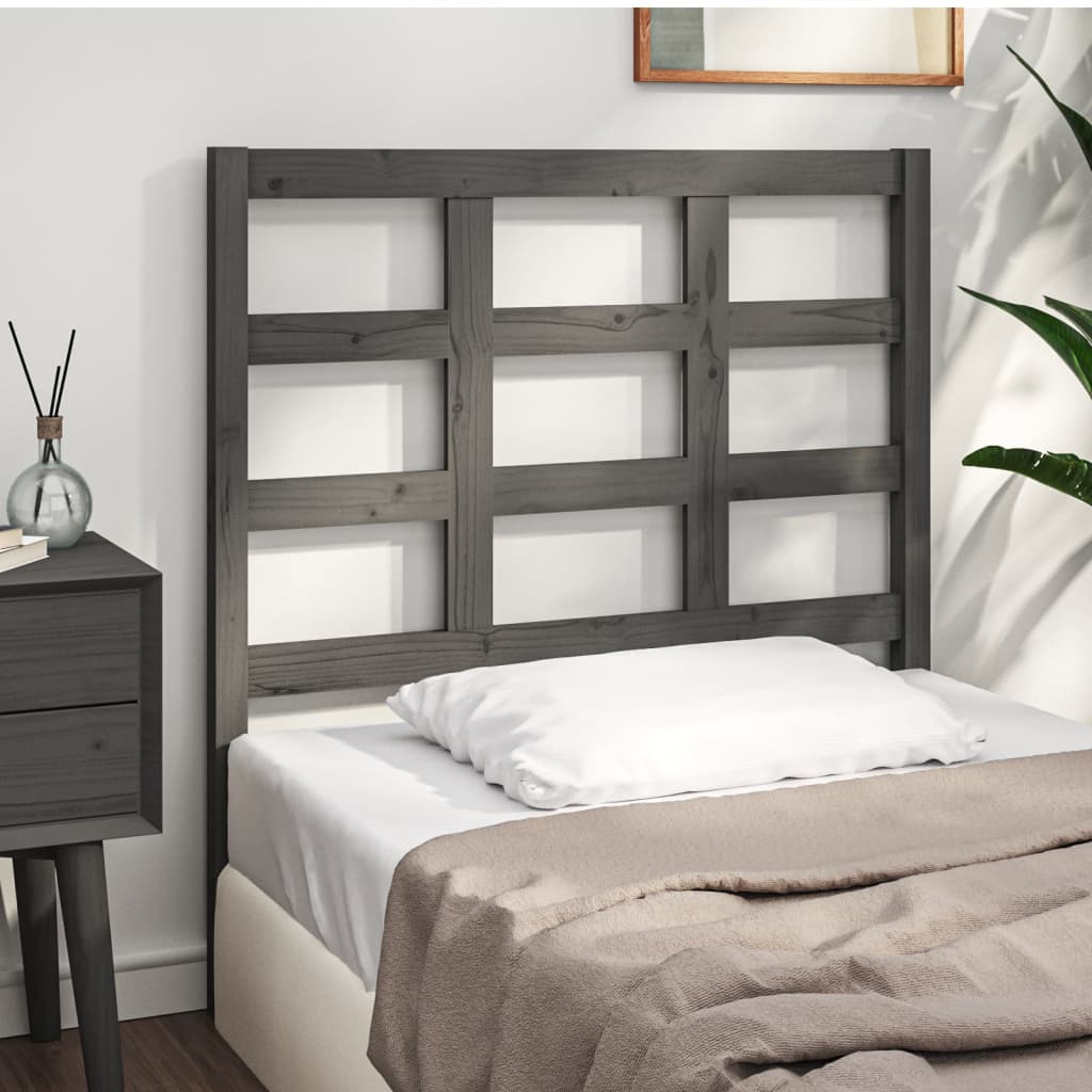 Tête de lit Gris 95,5x4x100 cm Bois massif de pin - XIOS
