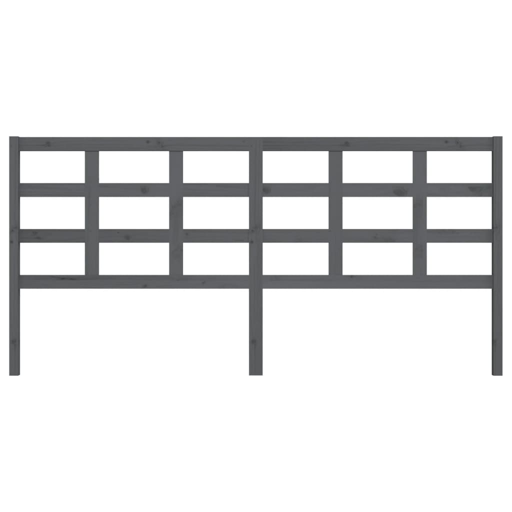 Tête de lit Gris 205,5x4x100 cm Bois massif de pin - XIOS