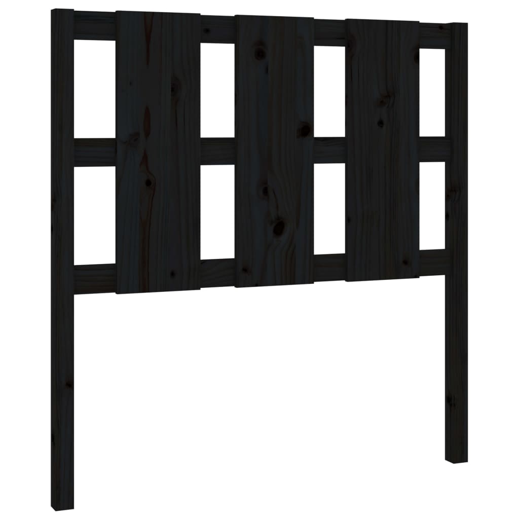 Tête de lit Noir 95,5x4x100 cm Bois massif de pin - XIOS