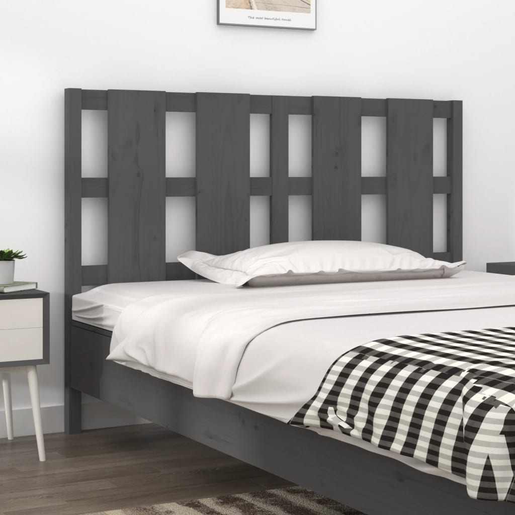 Tête de lit Gris 145,5x4x100 cm Bois massif de pin - XIOS