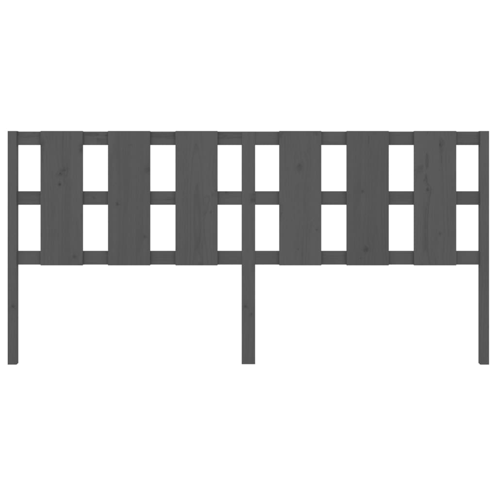 Tête de lit Gris 205,5x4x100 cm Bois massif de pin - XIOS