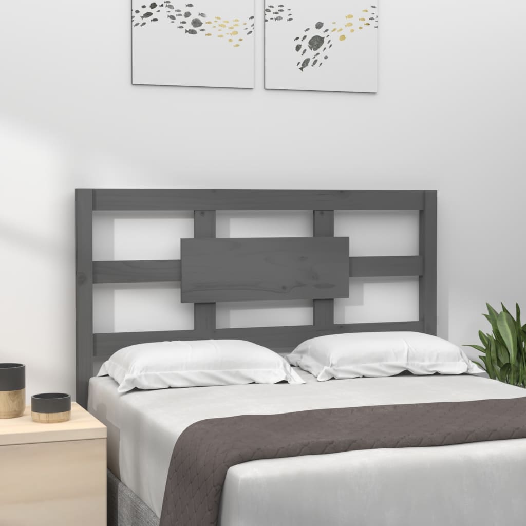 Tête de lit Gris 80,5x4x100 cm Bois massif de pin - XIOS