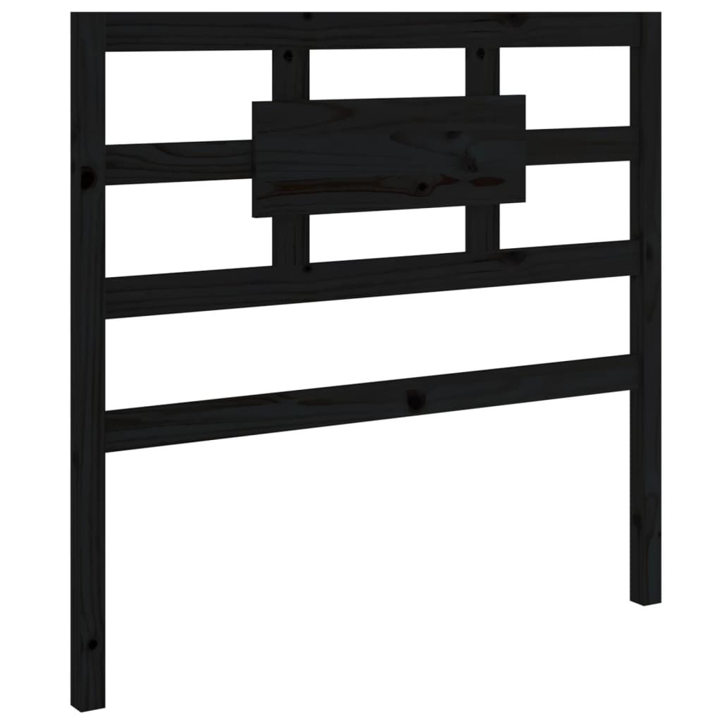 Tête de lit Noir 95,5x4x100 cm Bois massif de pin - XIOS