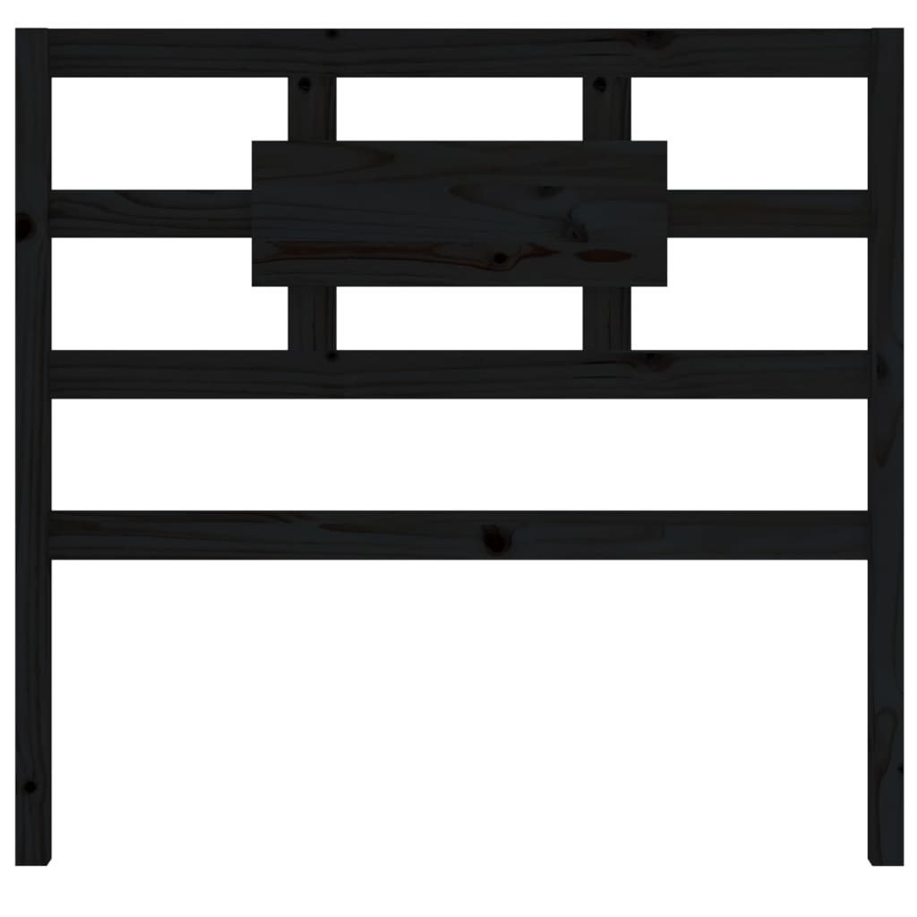 Tête de lit Noir 95,5x4x100 cm Bois massif de pin - XIOS