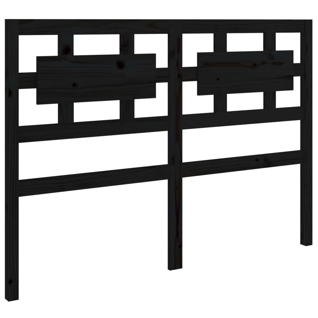 Tête de lit Noir 125,5x4x100 cm Bois massif de pin - XIOS