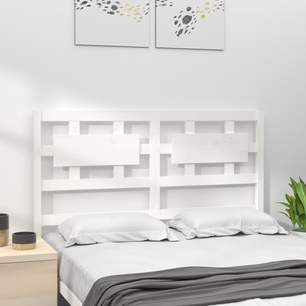 Tête de lit blanc 205,5x4x100 cm bois massif de pin - XIOS