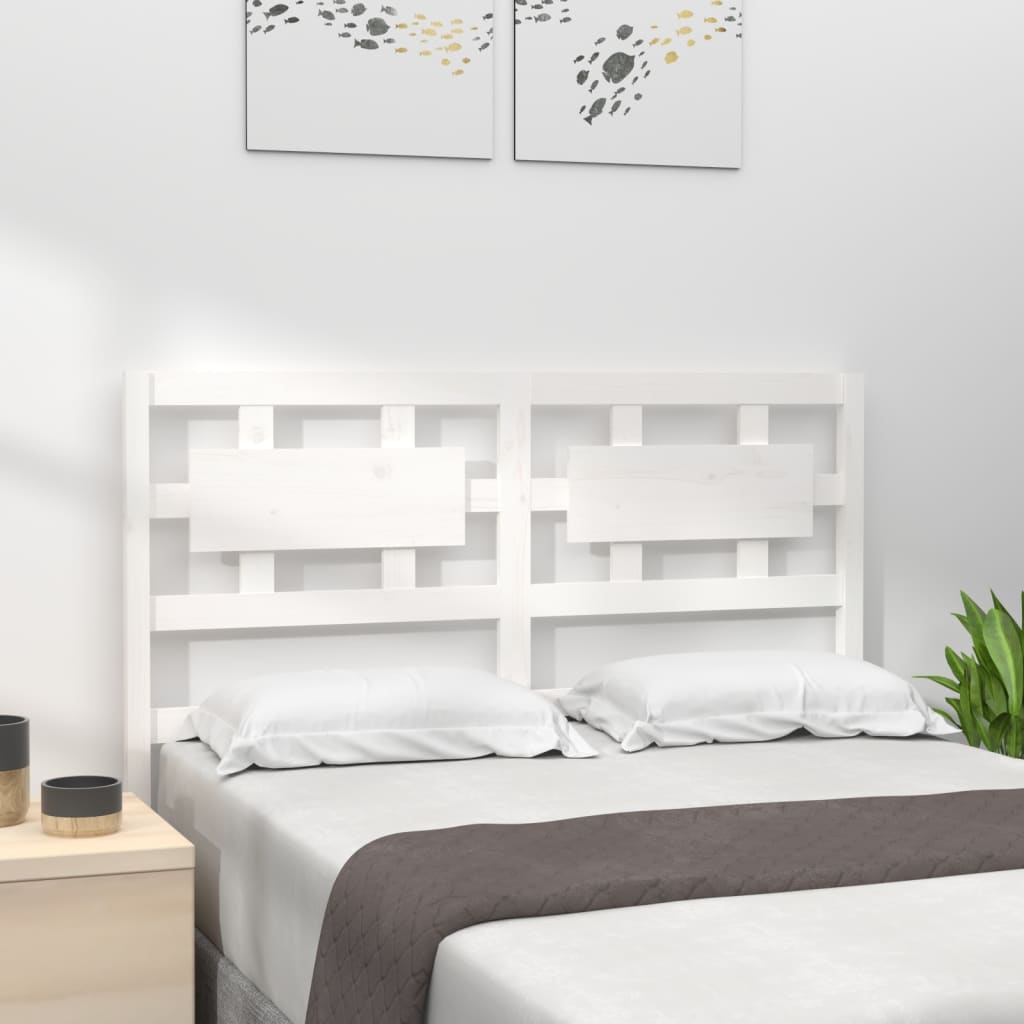 Tête de lit blanc 205,5x4x100 cm bois massif de pin - XIOS