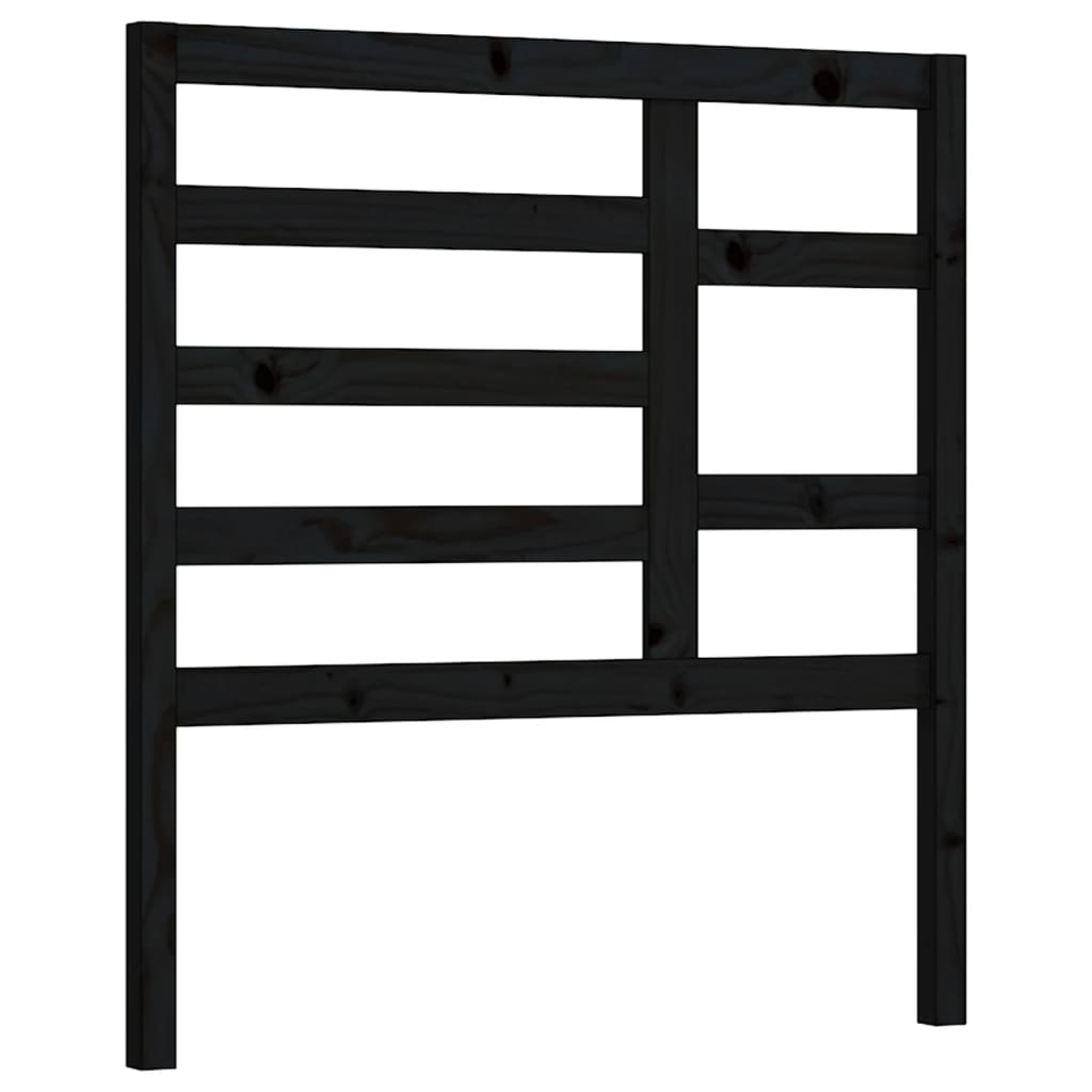 Tête de lit Noir 96x4x104 cm Bois massif de pin - XIOS