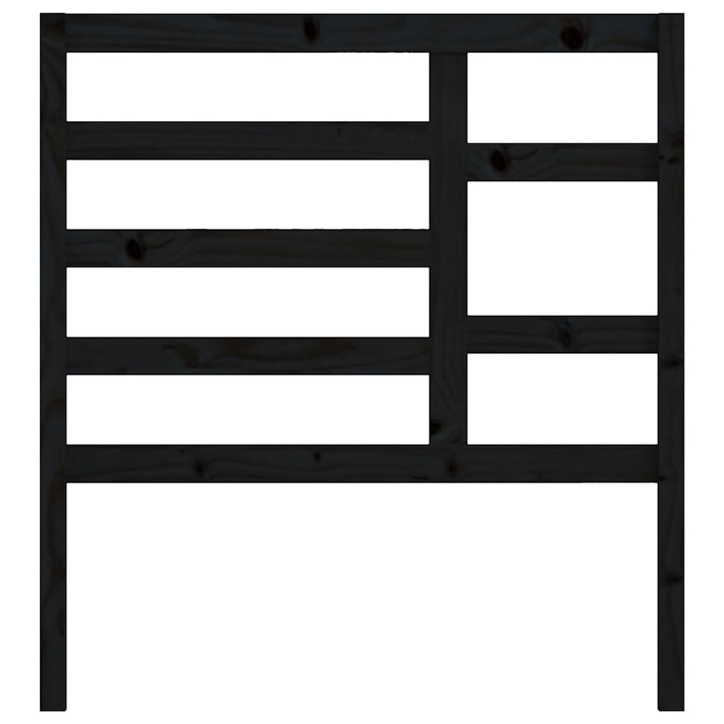 Tête de lit Noir 96x4x104 cm Bois massif de pin - XIOS