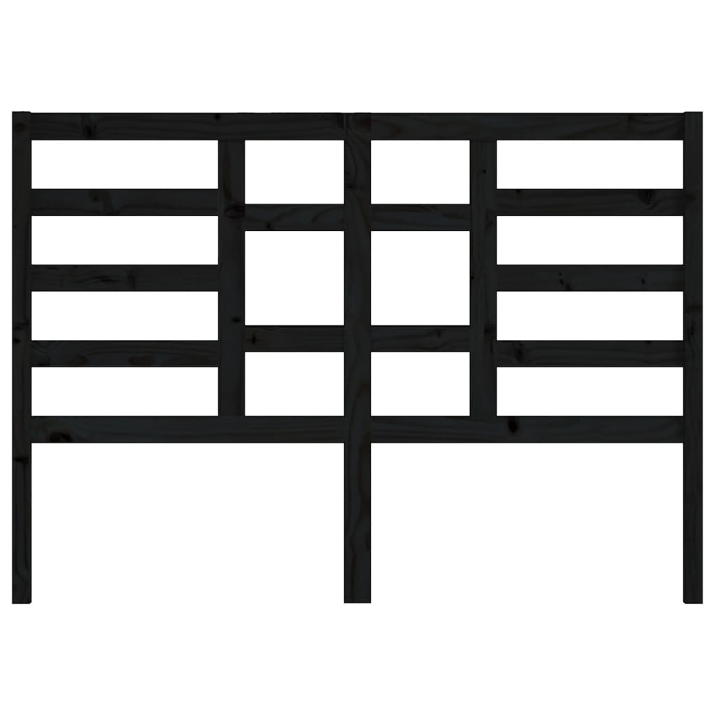 Tête de lit Noir 126x4x104 cm Bois massif de pin - XIOS