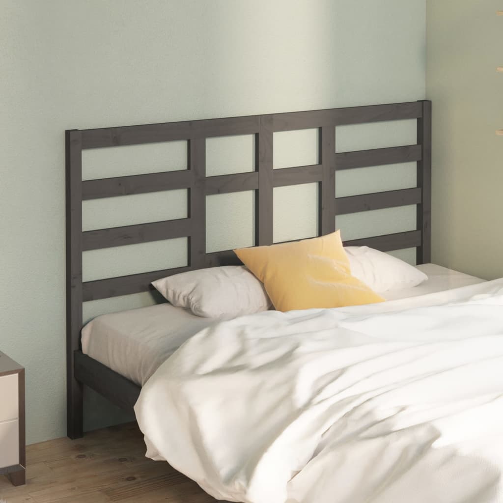 Tête de lit Gris 146x4x104 cm Bois massif de pin - XIOS