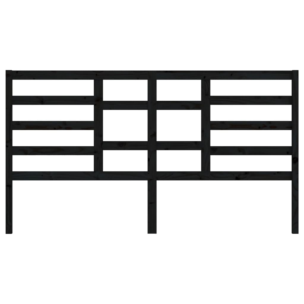 Tête de lit Noir 186x4x104 cm Bois massif de pin - XIOS