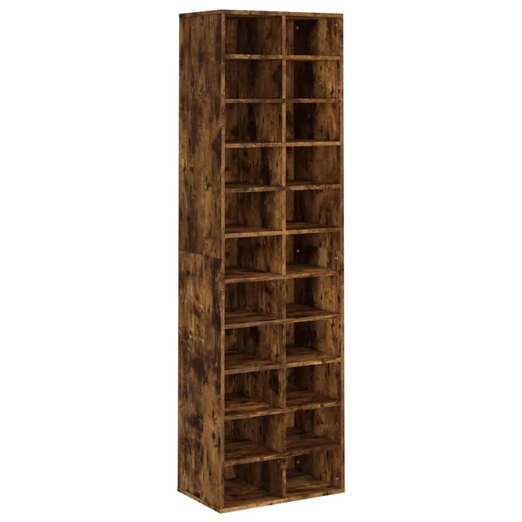 Meuble à chaussures Chêne fumé 54x34x183 cm Bois d'ingénierie - XIOS