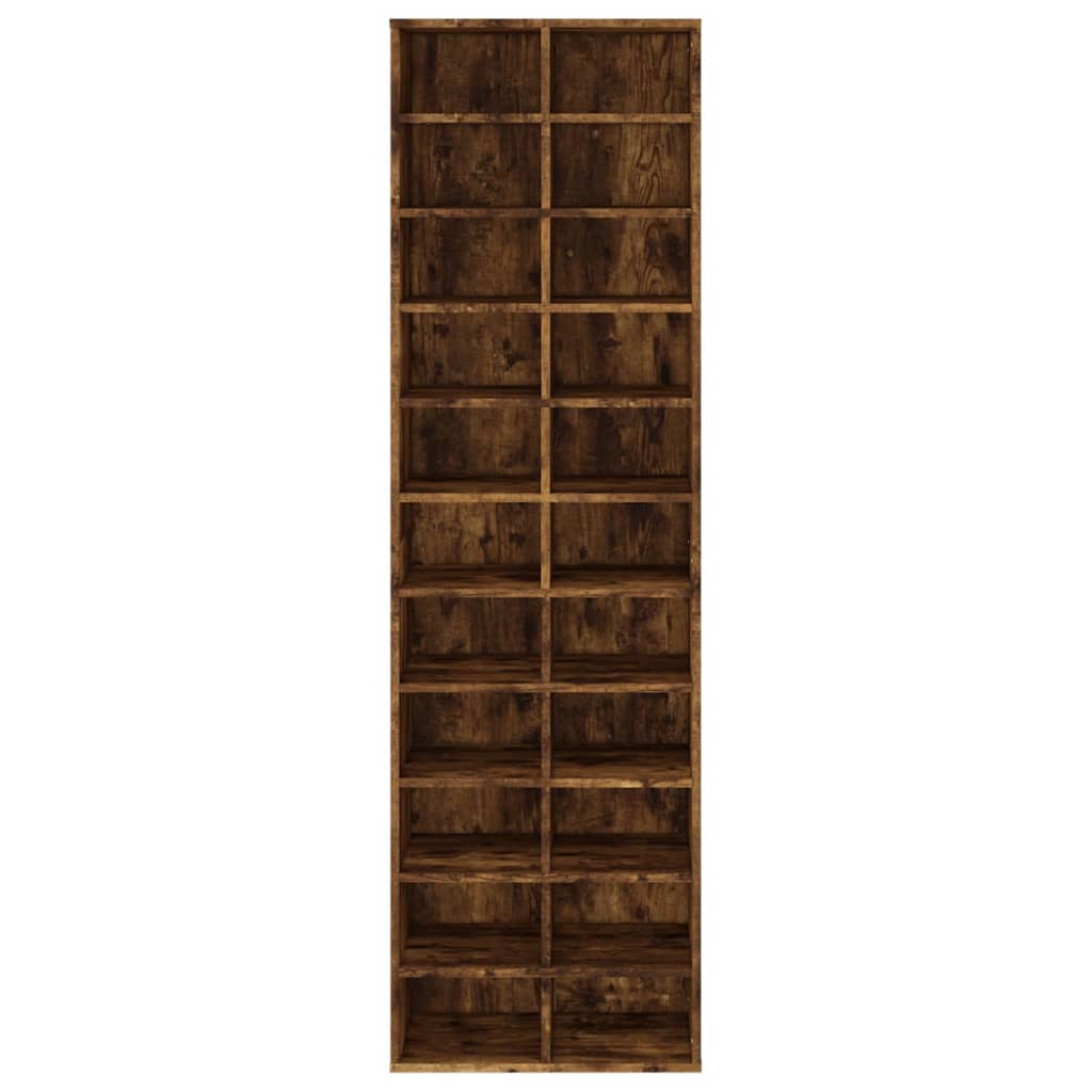 Meuble à chaussures Chêne fumé 54x34x183 cm Bois d'ingénierie - XIOS