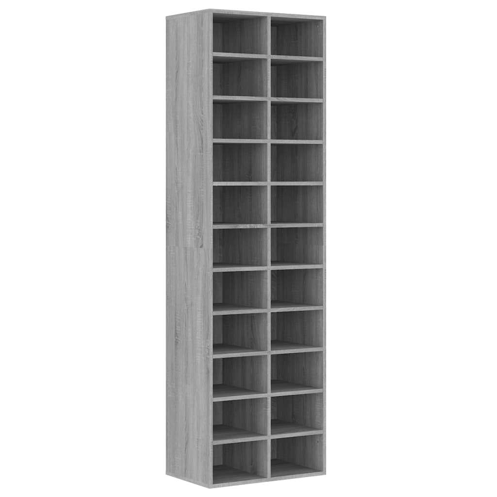 Meuble à chaussures Sonoma gris 54x34x183 cm Bois d'ingénierie - XIOS