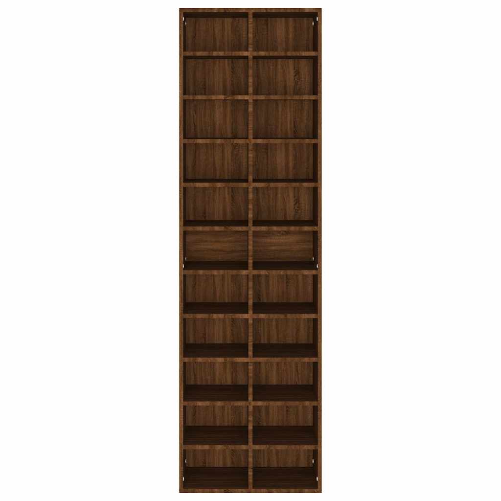Meuble à chaussures Chêne marron 54x34x183 cm Bois d'ingénierie - XIOS
